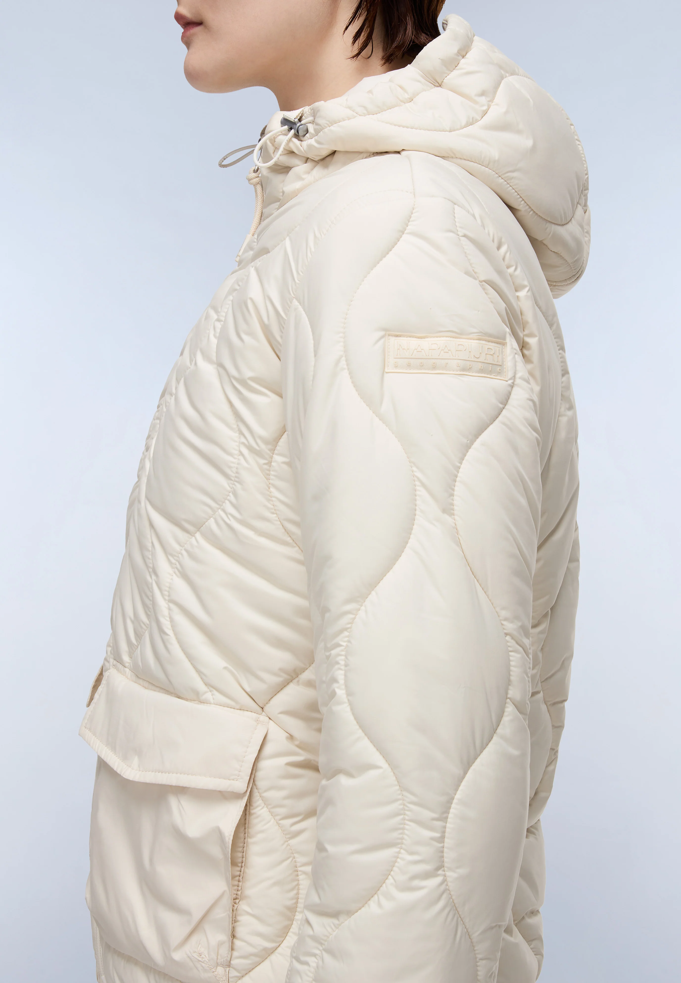 Sort-Pufferjacke