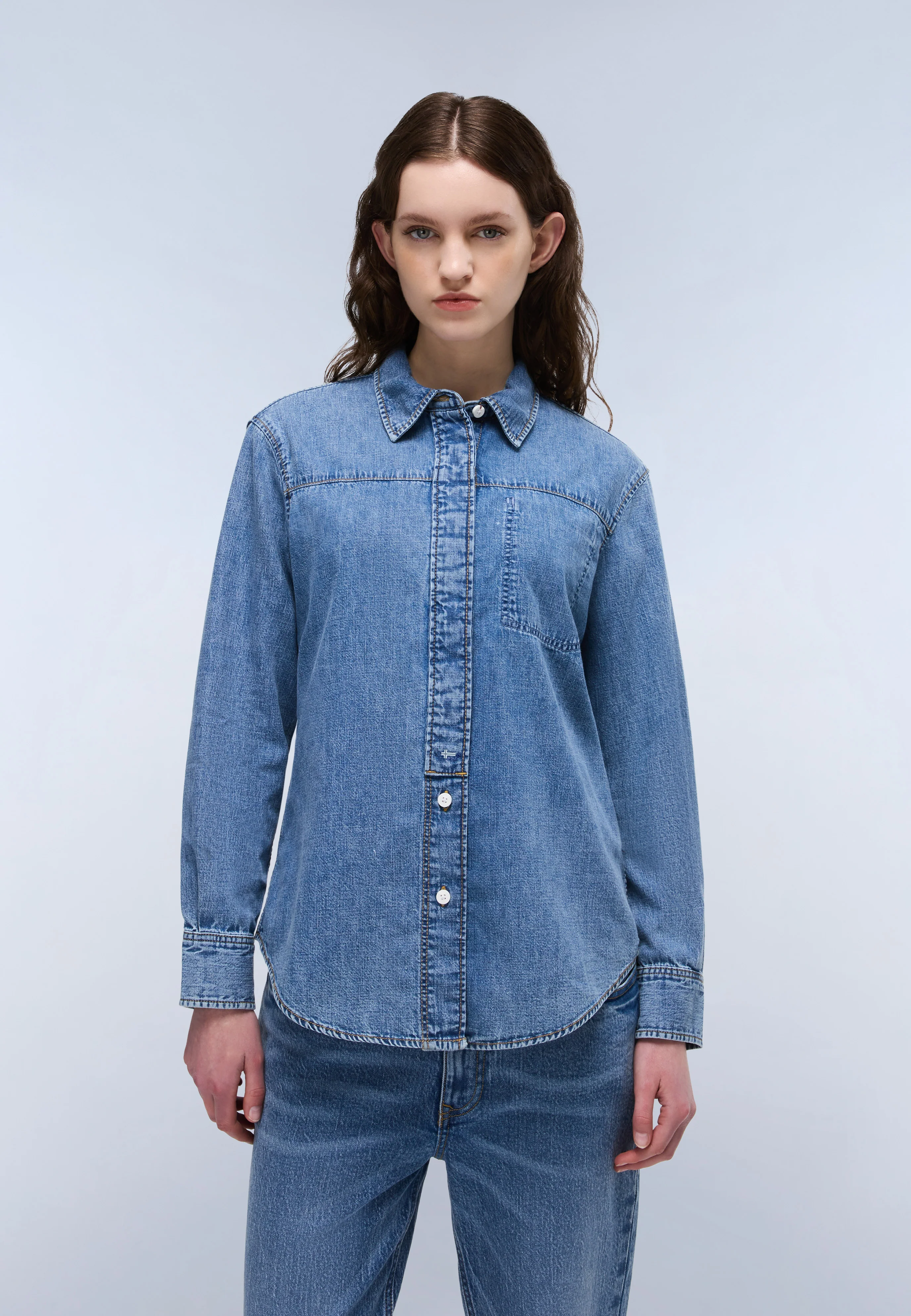 Cimonde Denim Langarmhemd