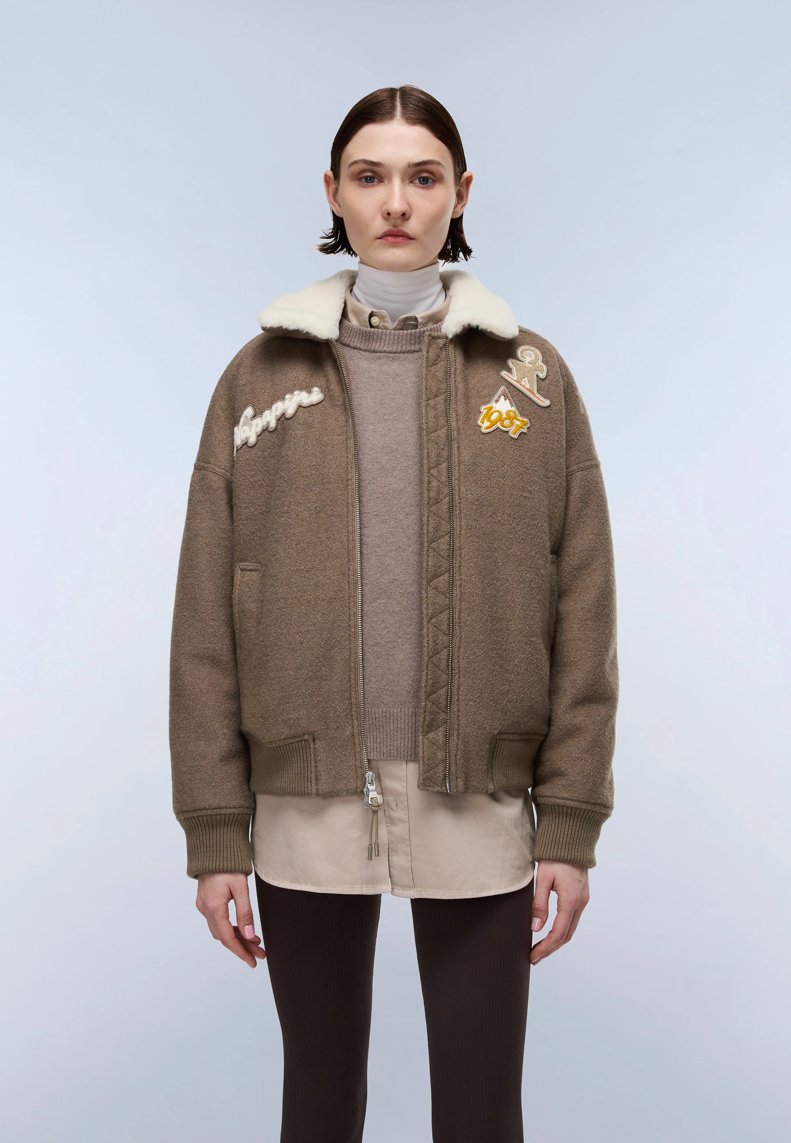 Tovel Wolle Bomberjacke